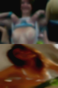 AR girl kissing nude men.